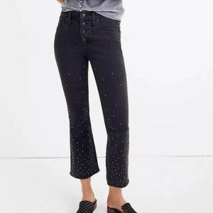 Madewell Cali Demi-Boot Jeans: Scattered Metallic Dots Edition